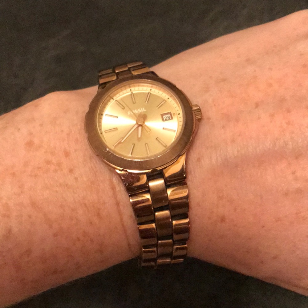 Rose Gold Fossil Bracelet Watch